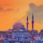 Turkey - Istanbul - The New Mosque at sunset